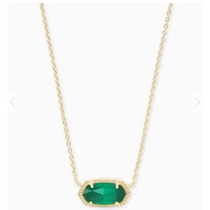 Kendra Scott Elisa Gold Pendant Emerald’s Cat Eye